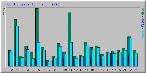 Hourly usage for March 2026