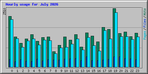 Hourly usage for July 2026